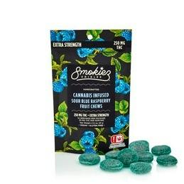 Smokiez Sour Blue Raspberry Indica Gummies