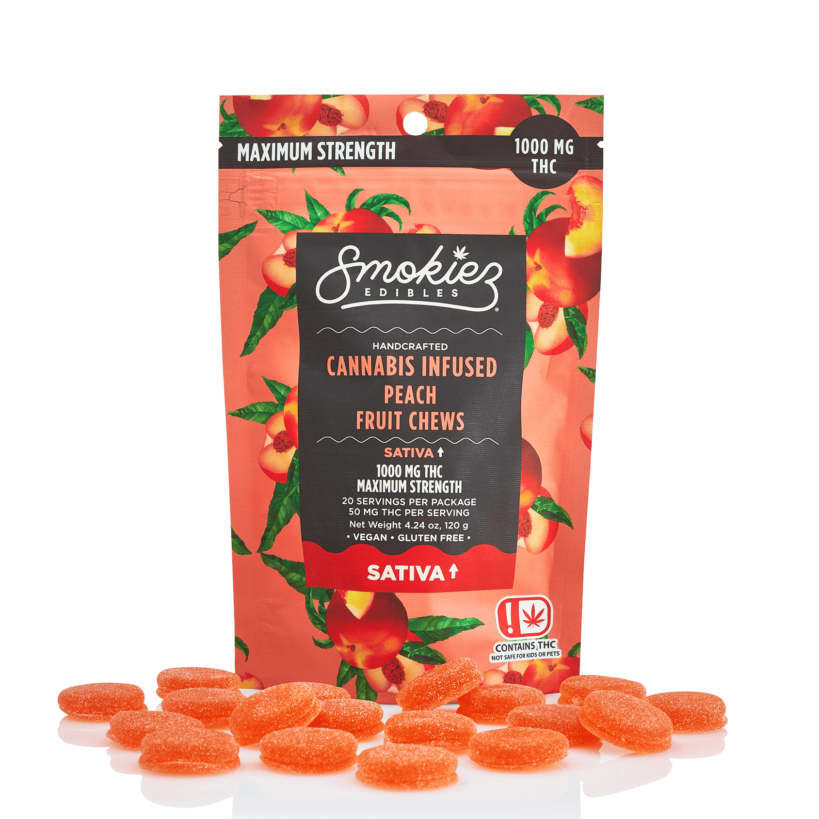 Smokiez Sweet Peach Sativa Gummies