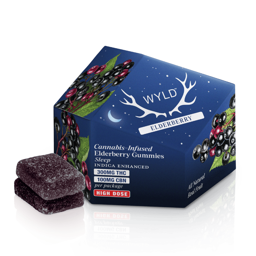WYLD Elderberry Gummies 3:1 THC:CBN 300mg: