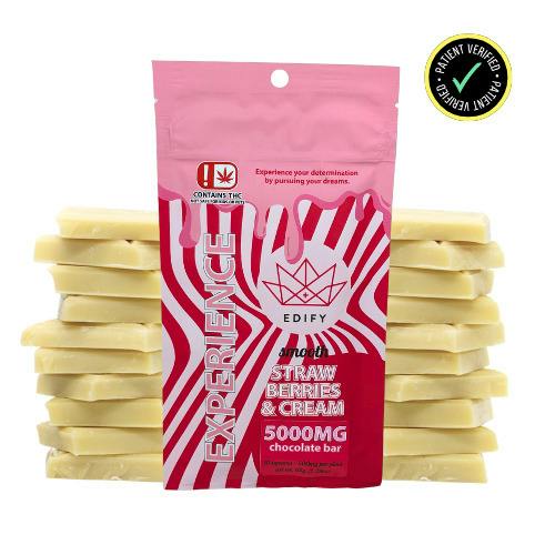 Edify Strawberries & Cream Chocolate Bar