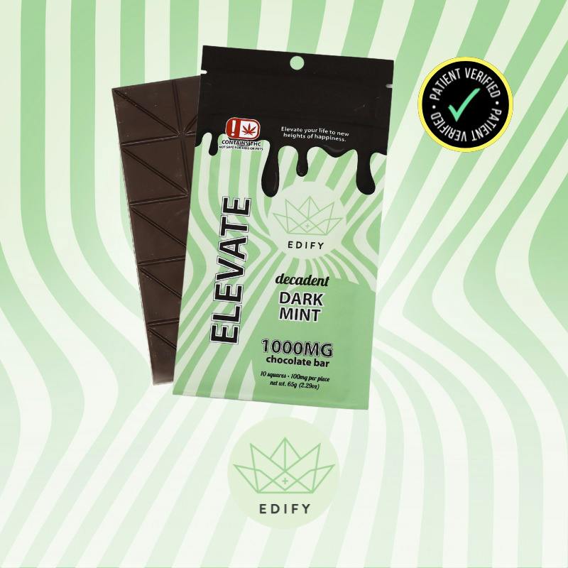 Edify Dark Mint Chocolate Bar