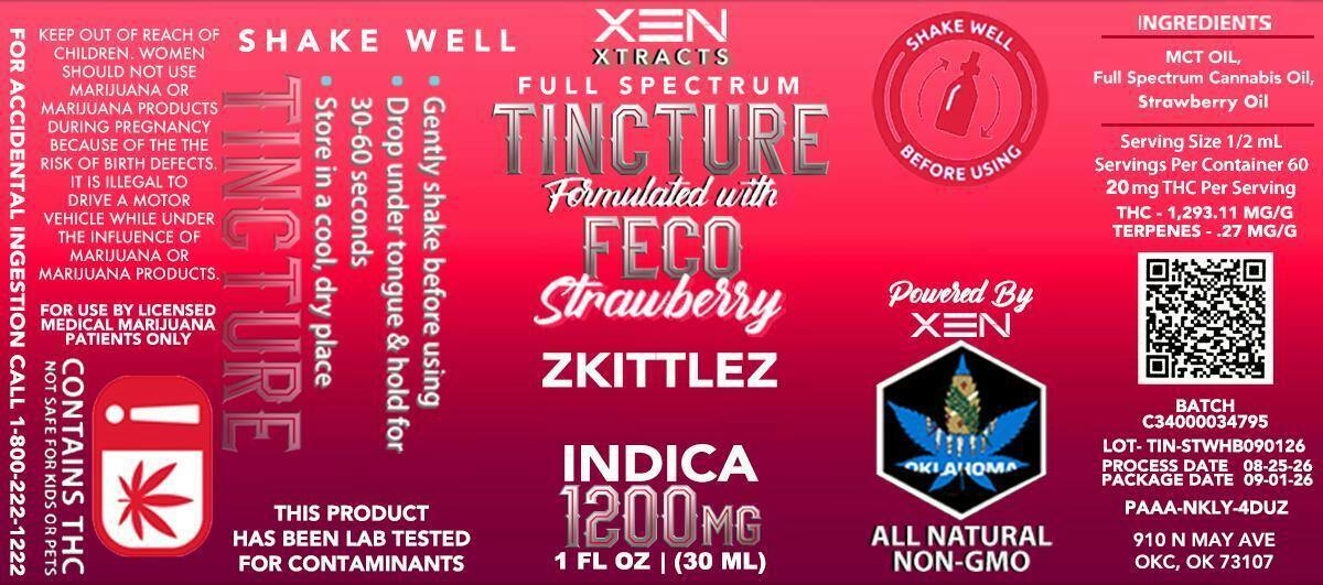 Xen Xtracts Zkittlez Strawberry FECO Tincture