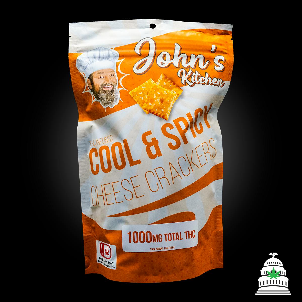 Cool and Spicy - 1000mg Johns Kitchen Cheese Crackers