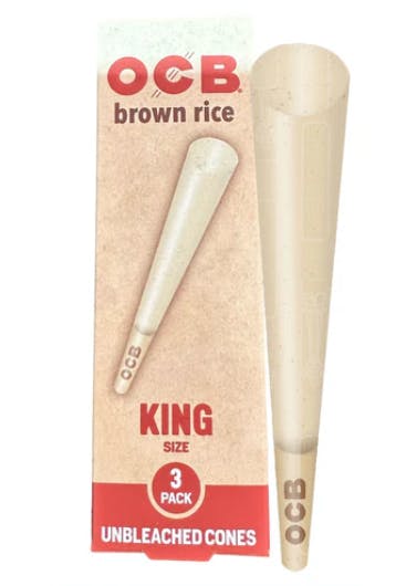 3 Pack Brown Rice King Size Cones