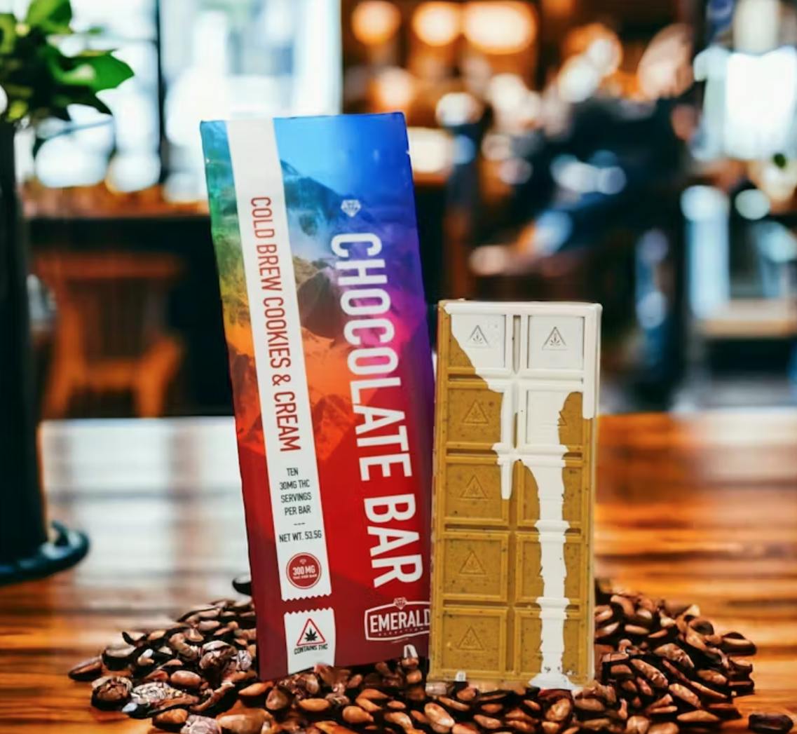 Cold Brew Cookies & Cream Chocolate 300MG Bar