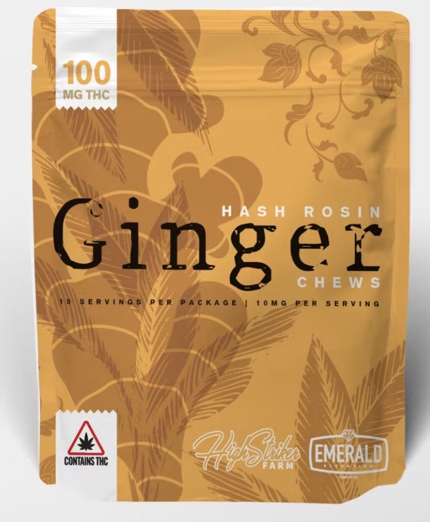100mg Hash Rosin Ginger Chews