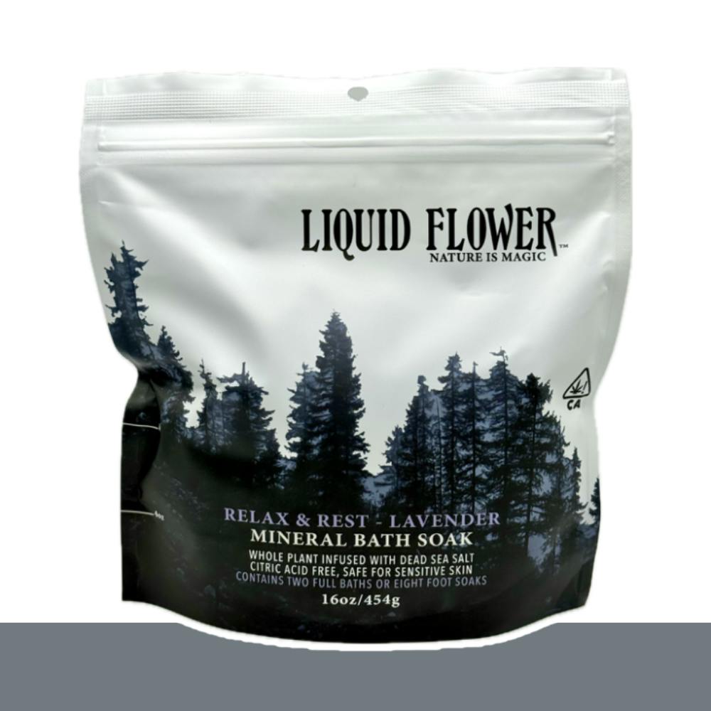 LIQUID FLOWER: DEEP MUSCLE REIELF & DETOX EXTRA STRENGTH MINERAL BATH SOAK INDICA 300MG