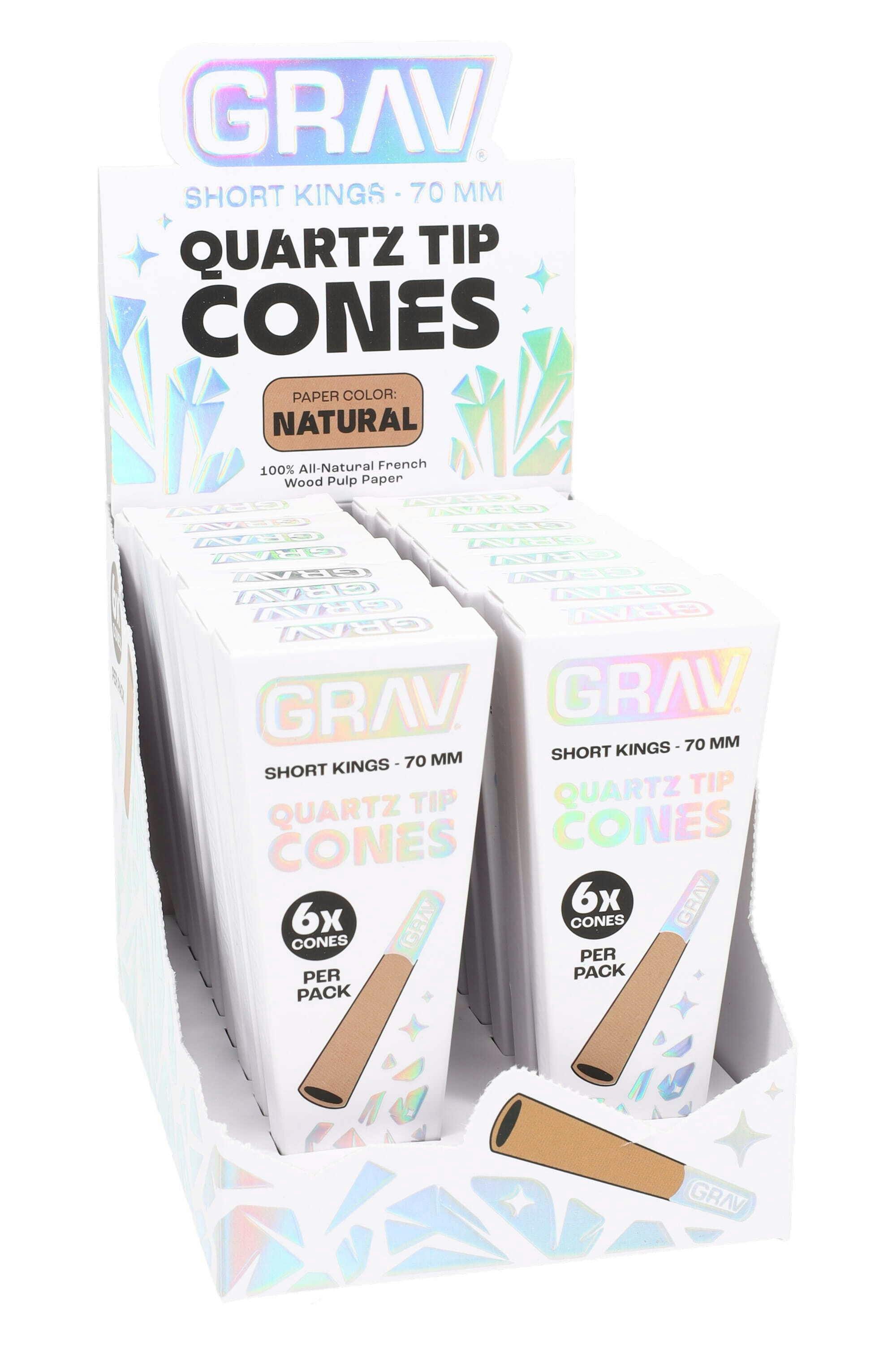 GRAV | Short King Quartz Tipped Cones | Natural
