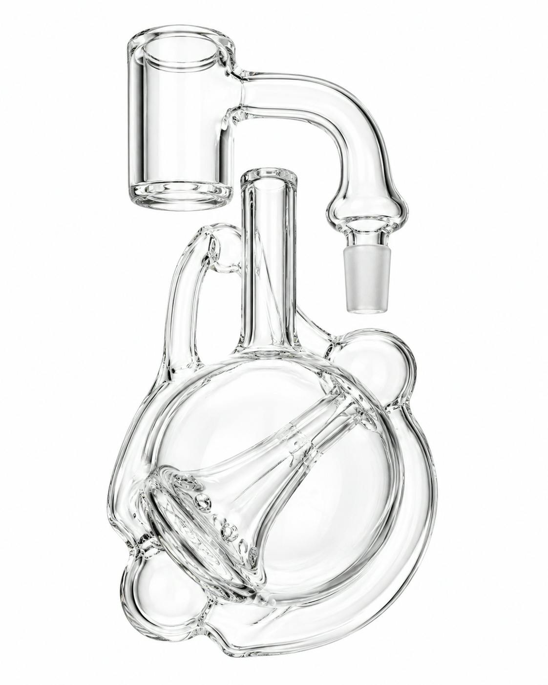 7" Dab Rig with 4mm Banger and Built-In Reclaimer