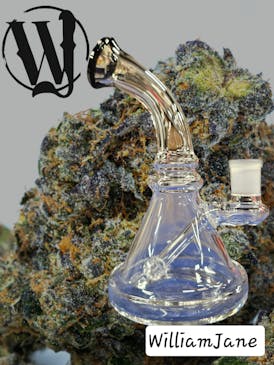 7 1/2" - Bent Neck Beaker - BLK - Small