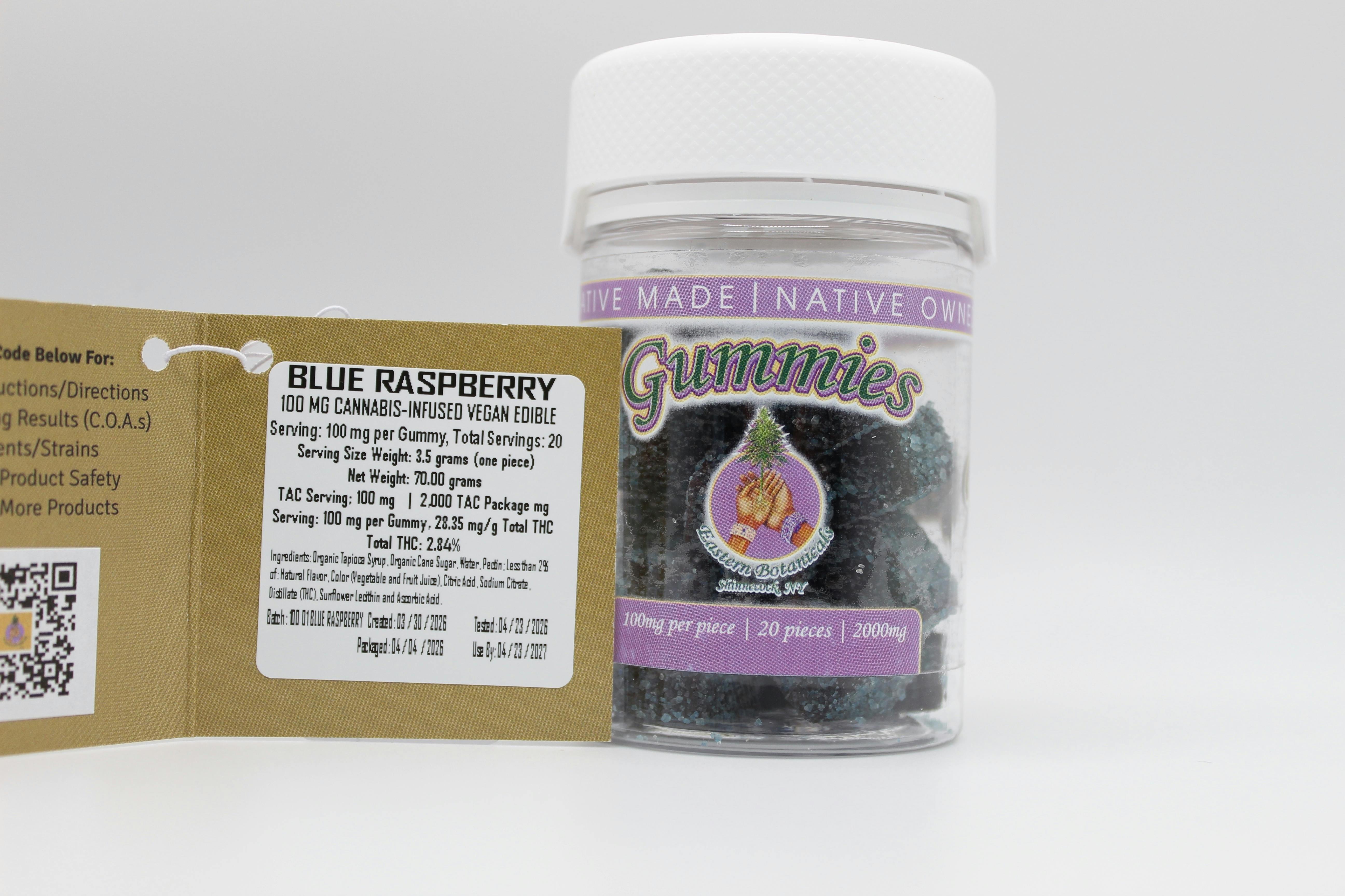Eastern Botanicals | Blue Raspberry | 2000mg Gummies | 100mg 20ct