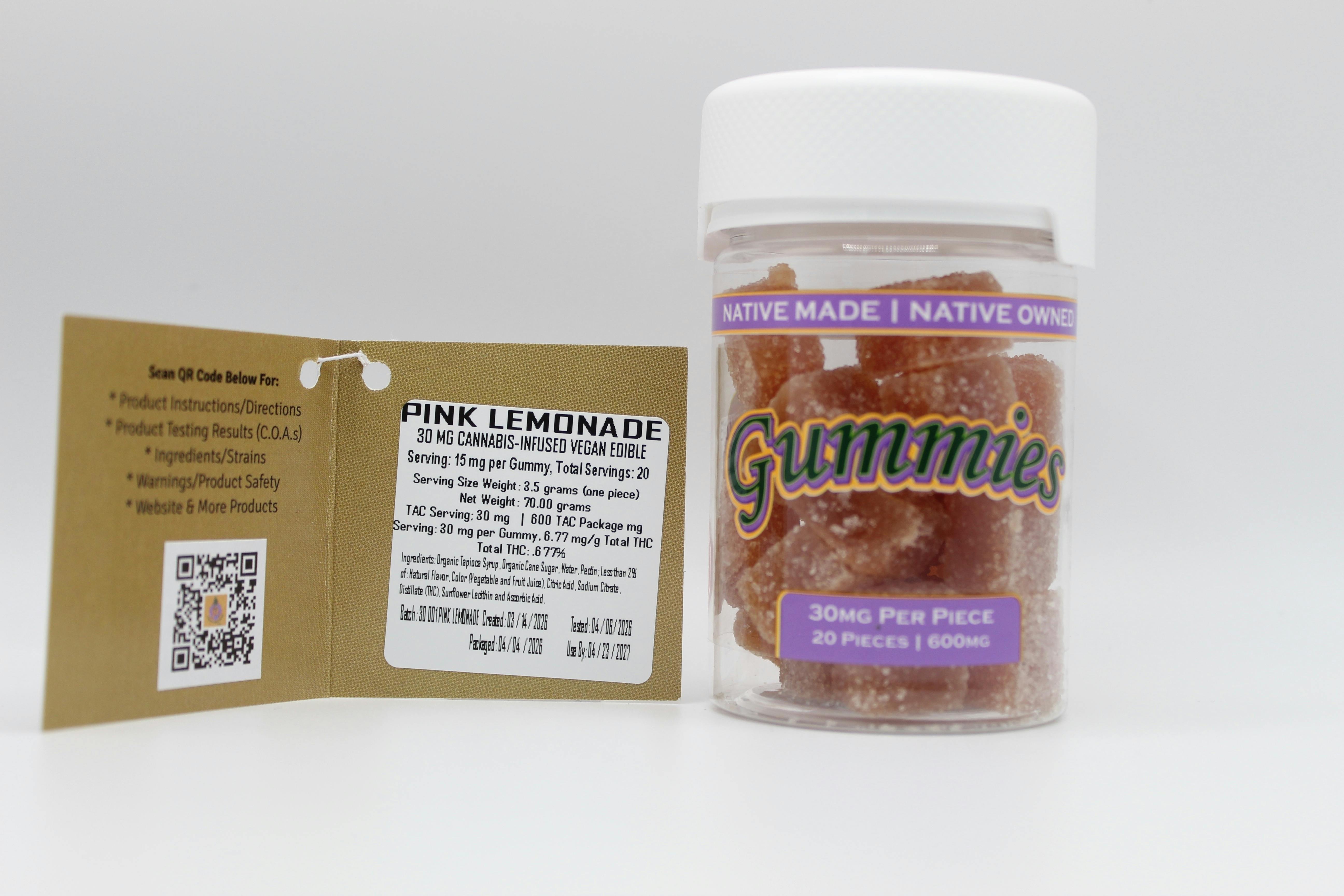 Eastern Botanicals | Pink Lemonade | 30mg Fast-Acting Gummies 20ct