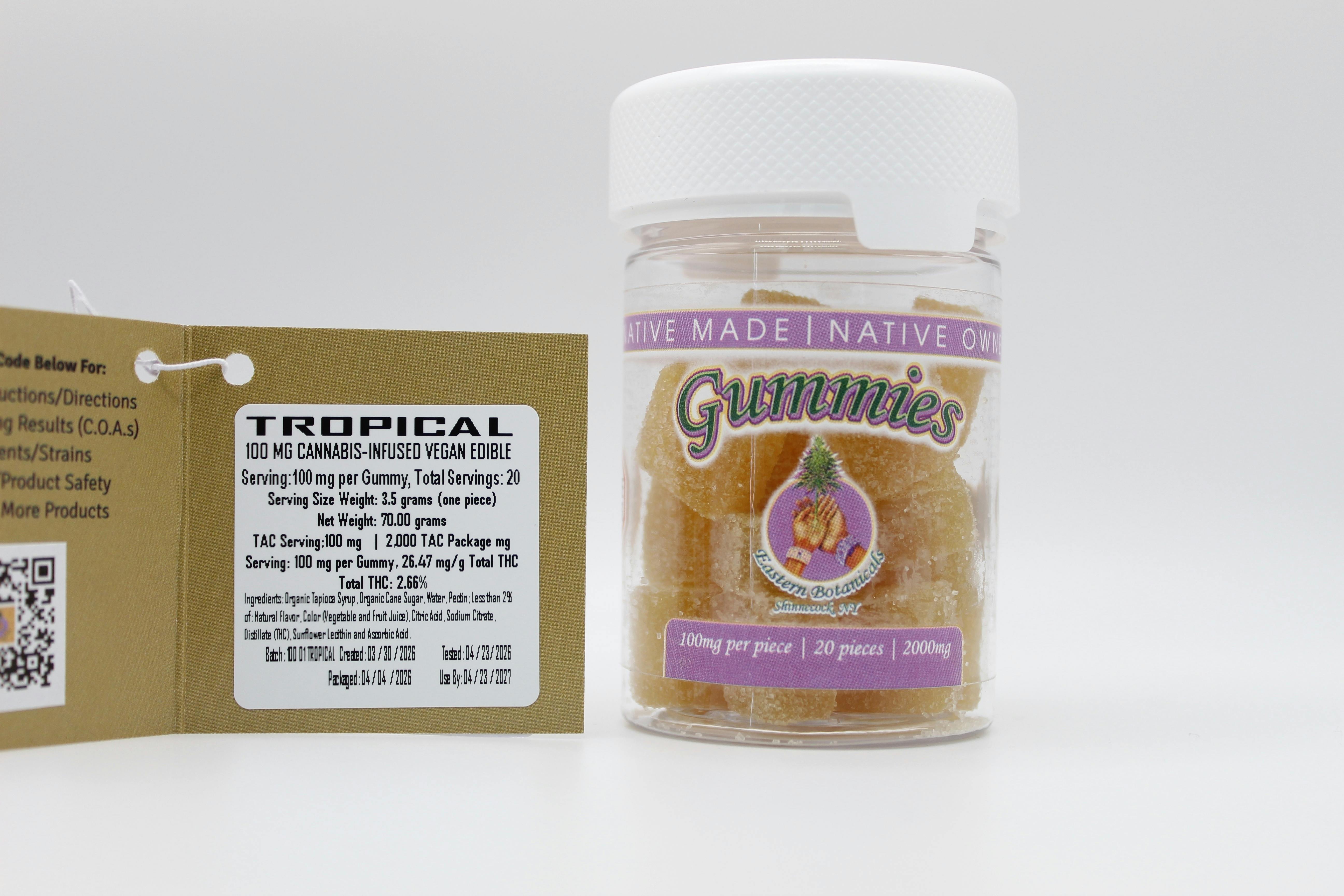 Eastern Botanicals | Tropical | 2000mg Gummies | 100mg 20ct