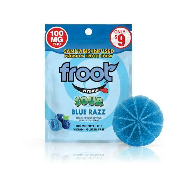 Sour Blue Razz Dream [10pk] (100mg) | Froot - Gummies