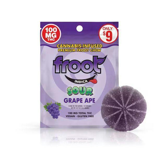 Sour Grape Ape [10pk] (100mg) | Froot - Gummies