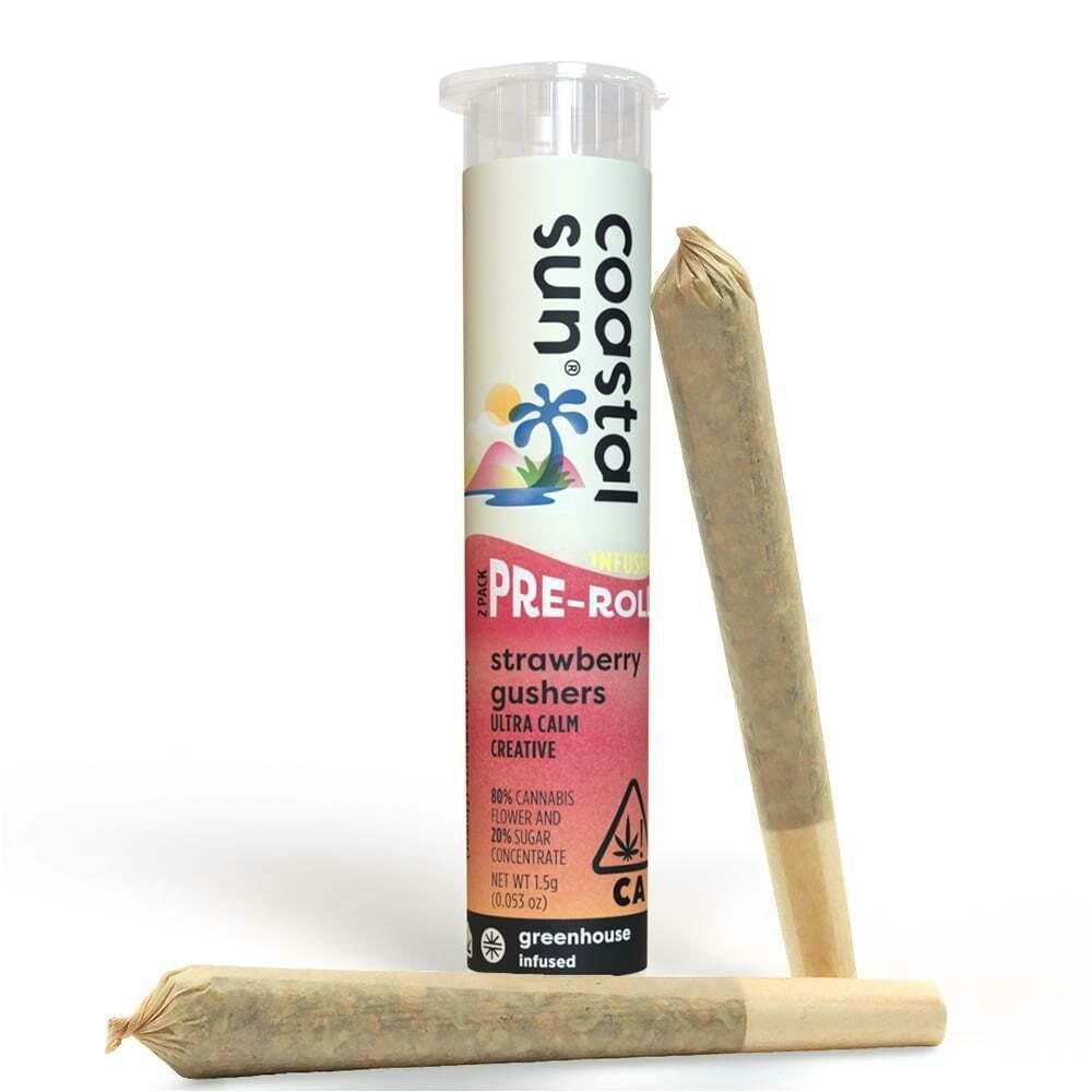 Strawberry Milk [.75g] | Coastal Sun - 2 Pack Greenhouse Infused Pre Roll