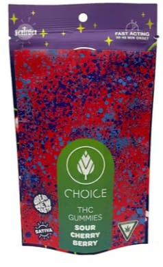 Choice Chews Sour Cherry Berry 100mg (REC)