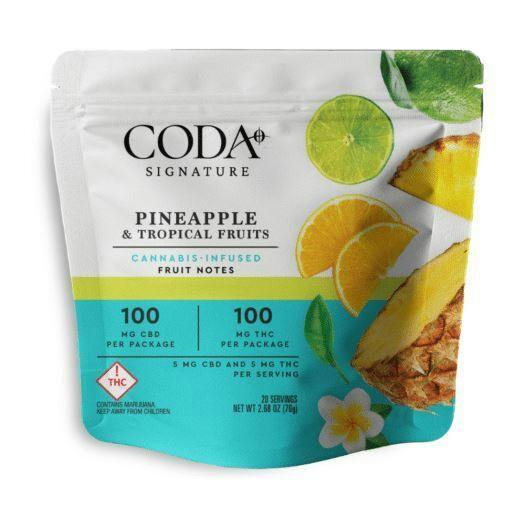 REC - Coda - Pineapple & Tropical Fruits 1:1 (100mg THC/100mg CBD)