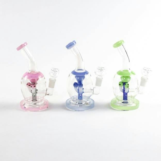 REC - 7.5" Bent Neck Spore Perc Bong