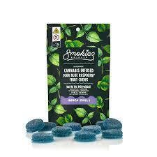 REC - Smokiez Fruit Chews - Sour Blue Raspberry (100mg)