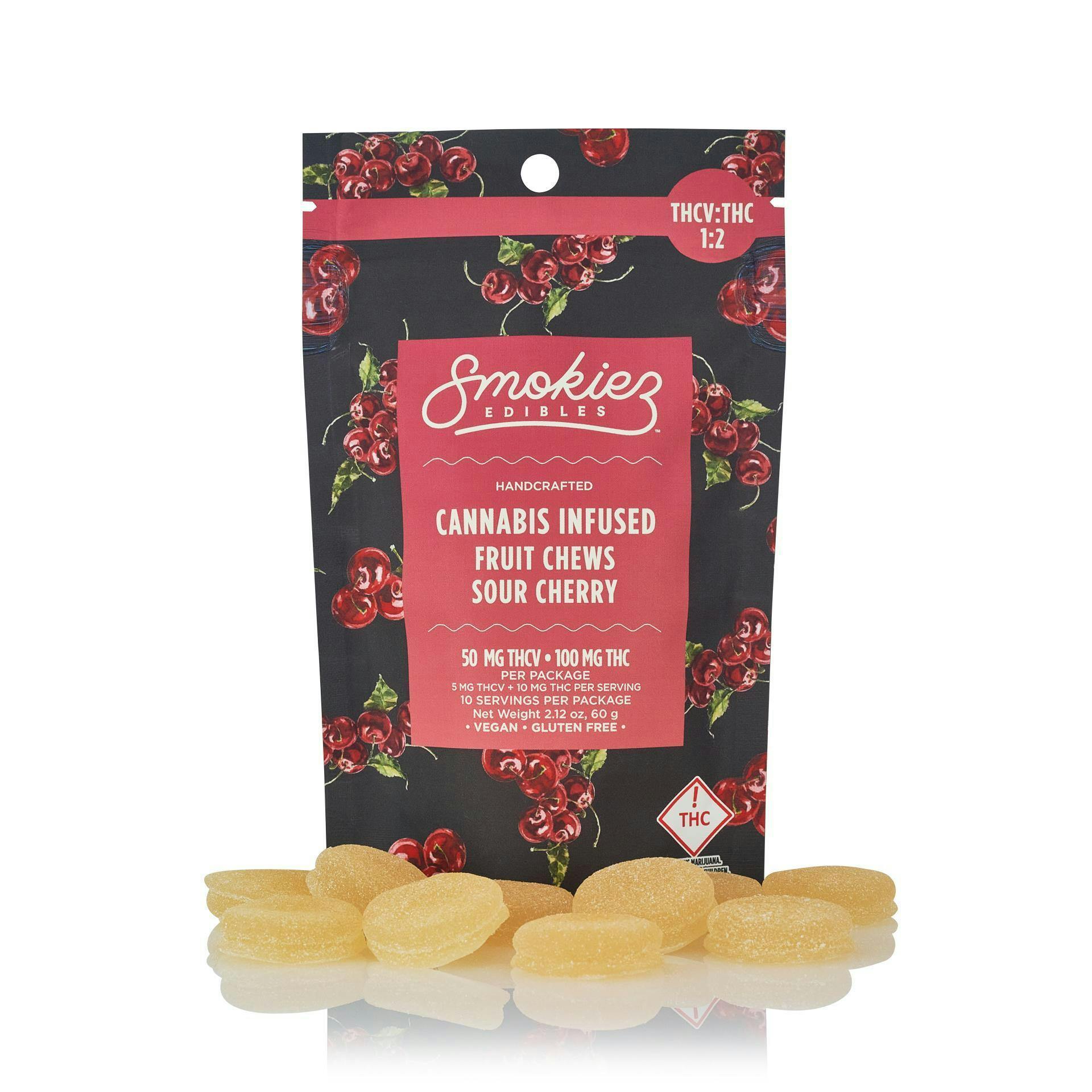 REC - Smokiez Blended Fruit Chews - Sour Cherry 2:1 (100mg THC/50mg THCV)