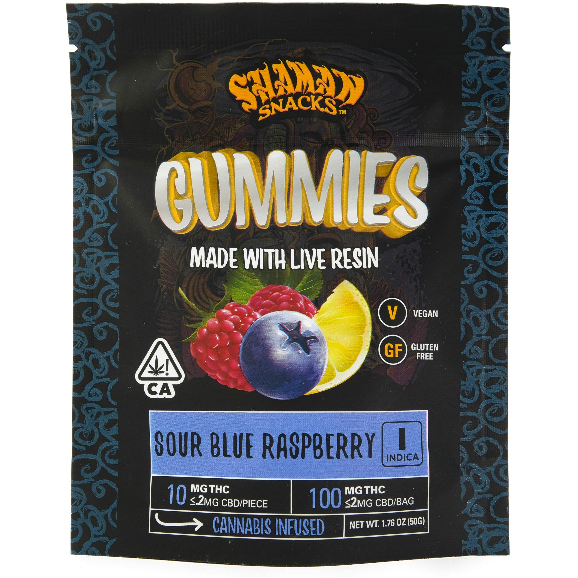 Shaman Snacks — Sour Blue Raspberry