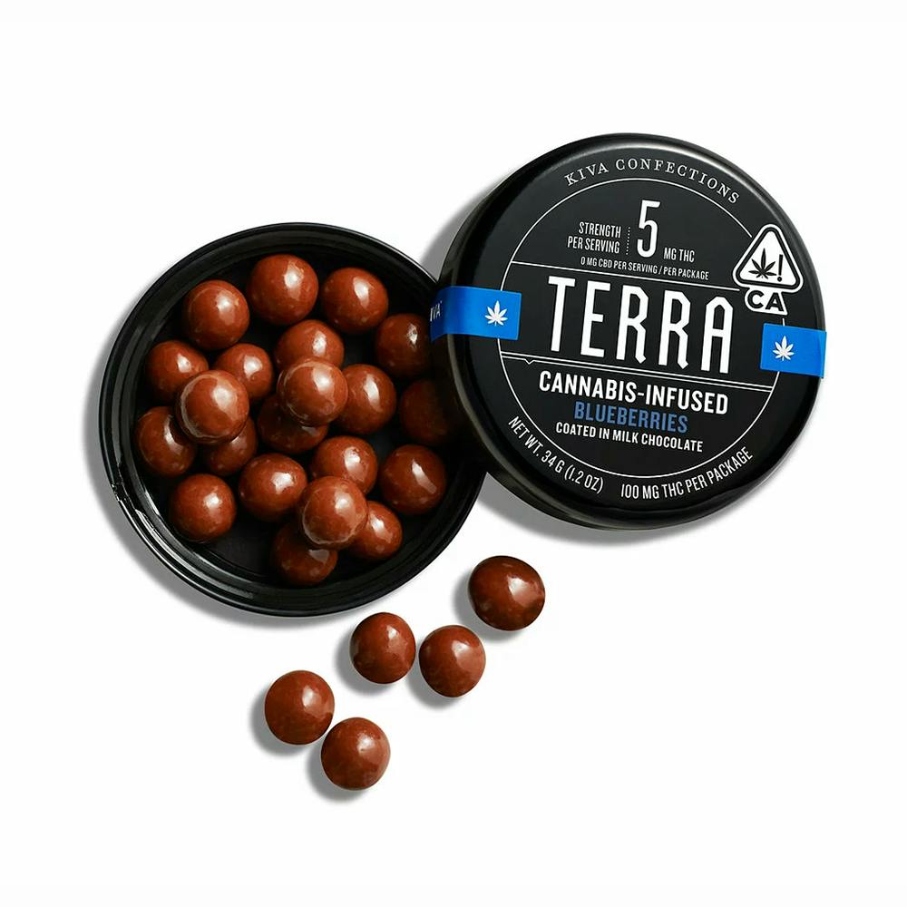 Kiva - 100mg Terra Bites (Milk Chocolate Blueberries)
