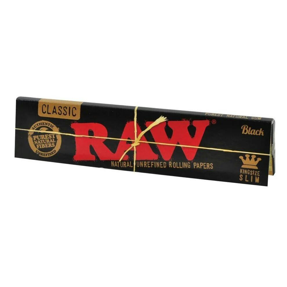 RAW Black - King Size Rolling Papers (Slim) at The Kana Company