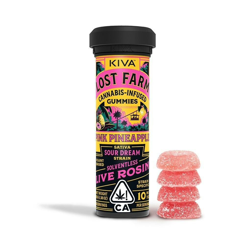 Lost Farm - 100mg Rosin Gummies (Pink Pineapple-Sativa)