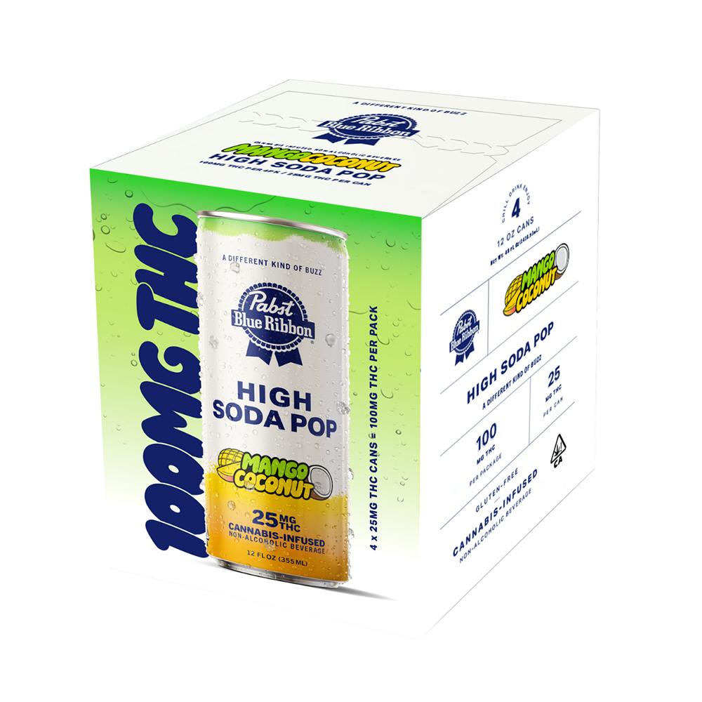 Pabst - 12oz 25 mg 4 Pack THC Beverage (Mango Coconut)