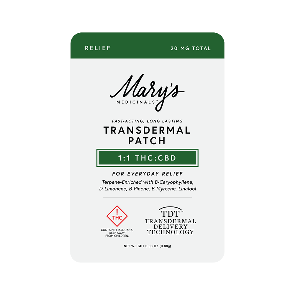 Mary's Medicinal: Transdermal Patch 1:1 THC/CBD