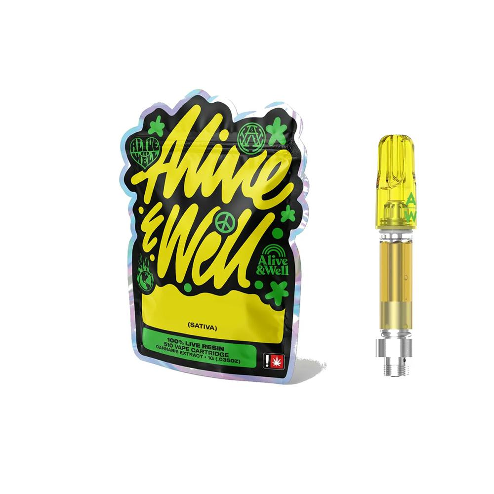 Alive and Well: 1g Cartridge Cured Resin (Glaciers-Sativa)