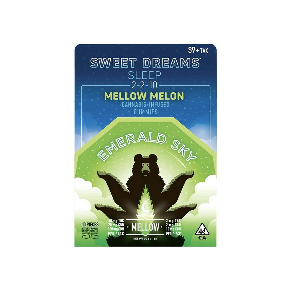 Emerald Sky: 20mg Gummies 2:2:10 THC/CBD/CBN (Mellow Melon-Indica)