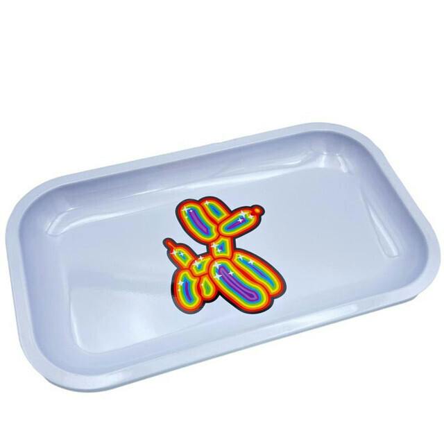 Small Rolling Tray Group- Blitzkriega White Metal Rolling Tray #1