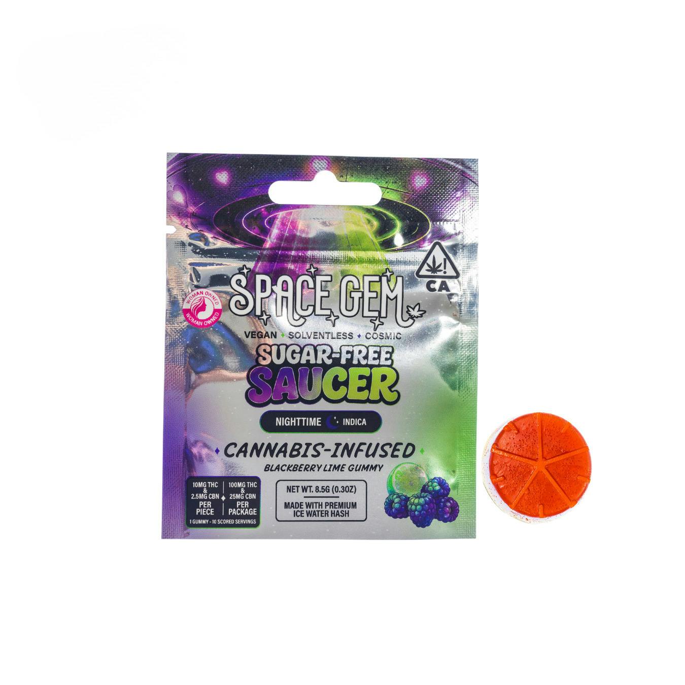 BLACKBERRY LIME SUGAR FREE FLYING SAUCER 100MG