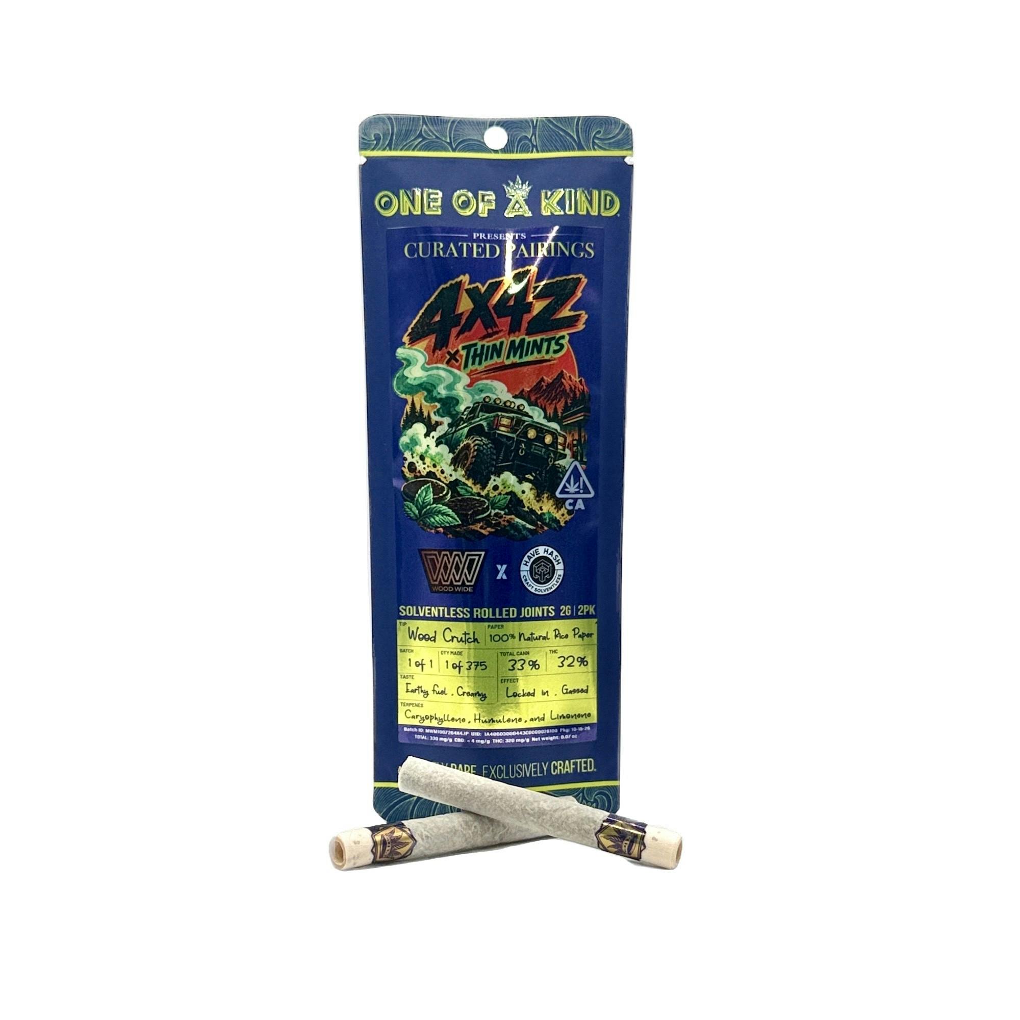 4X4Z X THIN MINTS INFUSED PREROLLS 2 PACK 2G