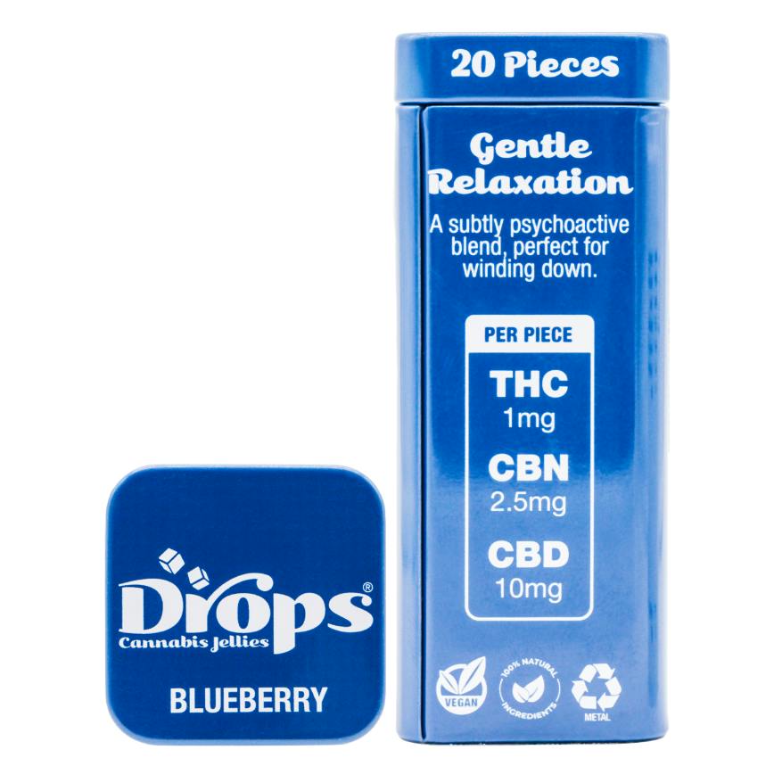 Drops Blueberry THC:CBN:CBD Gummy 20pk 100mg