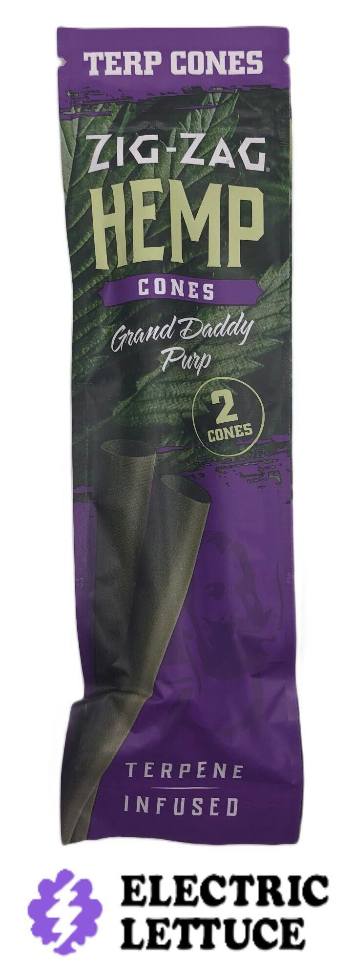Zig Zag Terpene Infused Hemp Cones Grandaddy Purp