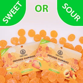 Sour Peach | 100mg | Tree Logic Gummies