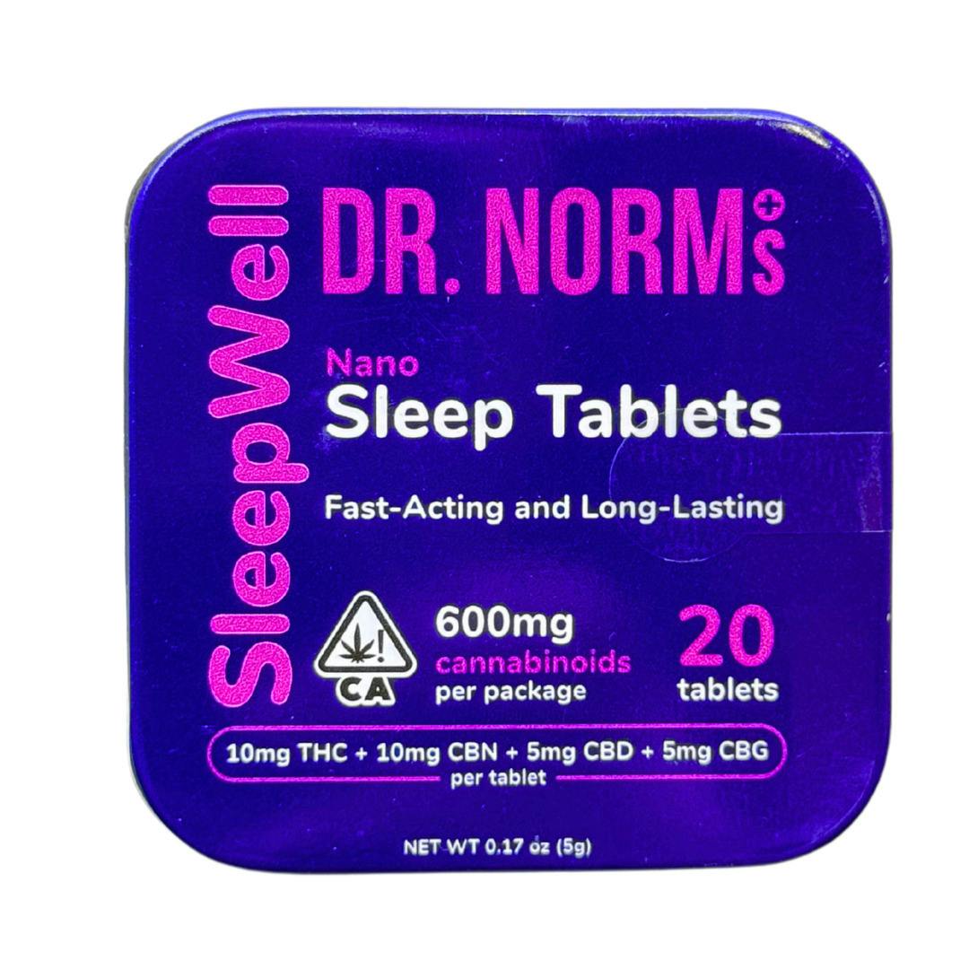 SLEEPWELL NANO SLEEP TABLETS 20PK (10MG THC/ 10MG CBN/5MG CBD/ 5MG CBG)