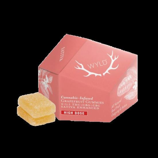 200mg Grapefruit 2:1: 1 THC:CBG:CBC Sativa Gummies - Wyld