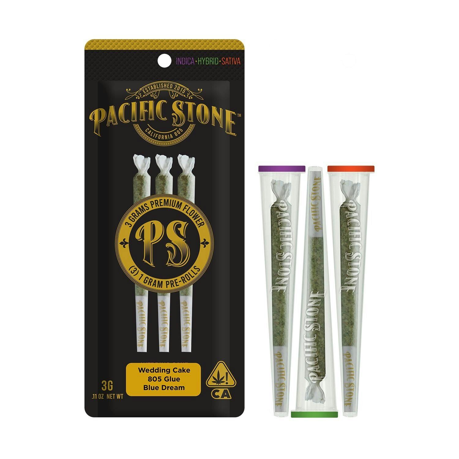 Pacific Stone Pre-roll 3pk Variety 3g