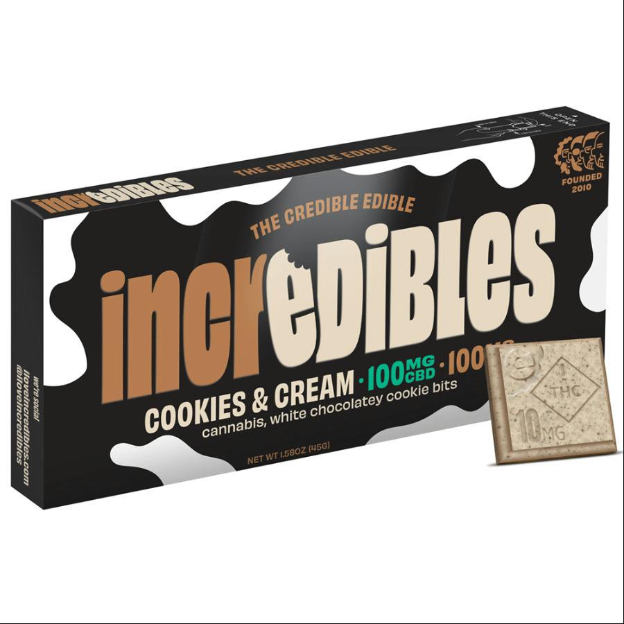 Incredibles | 100mg 1:1 Bar - Cookies & Cream