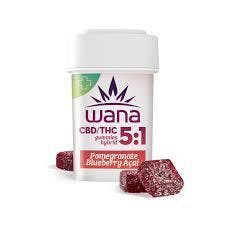 Wana | 100 mg Gummies - Pomegranate Blueberry Acai 5:1