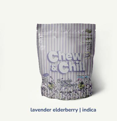 Chew & Chill | 100mg Gummies - Lavender Elderberry