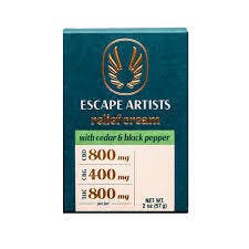 Escape Artists | Cedar & Black Pepper Relief Cream - 800mg THC