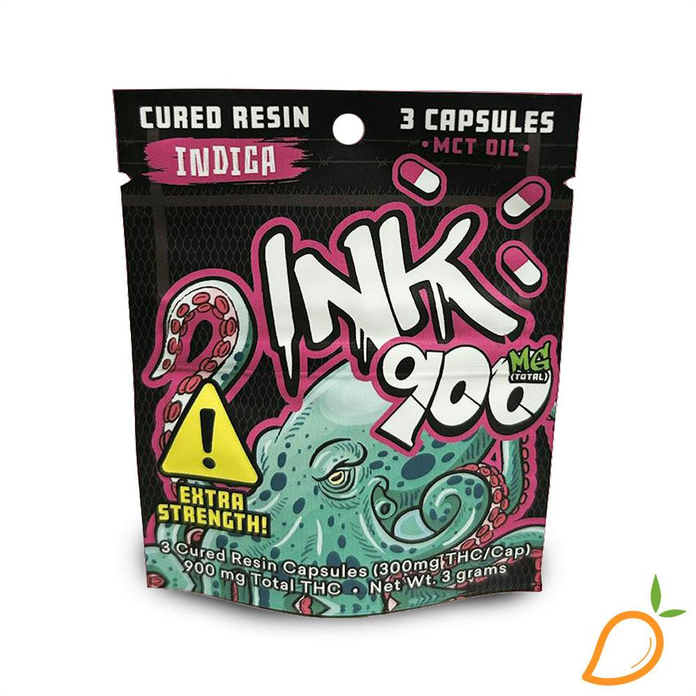 900mg 3pk Indica Cured Resin Capsules INK