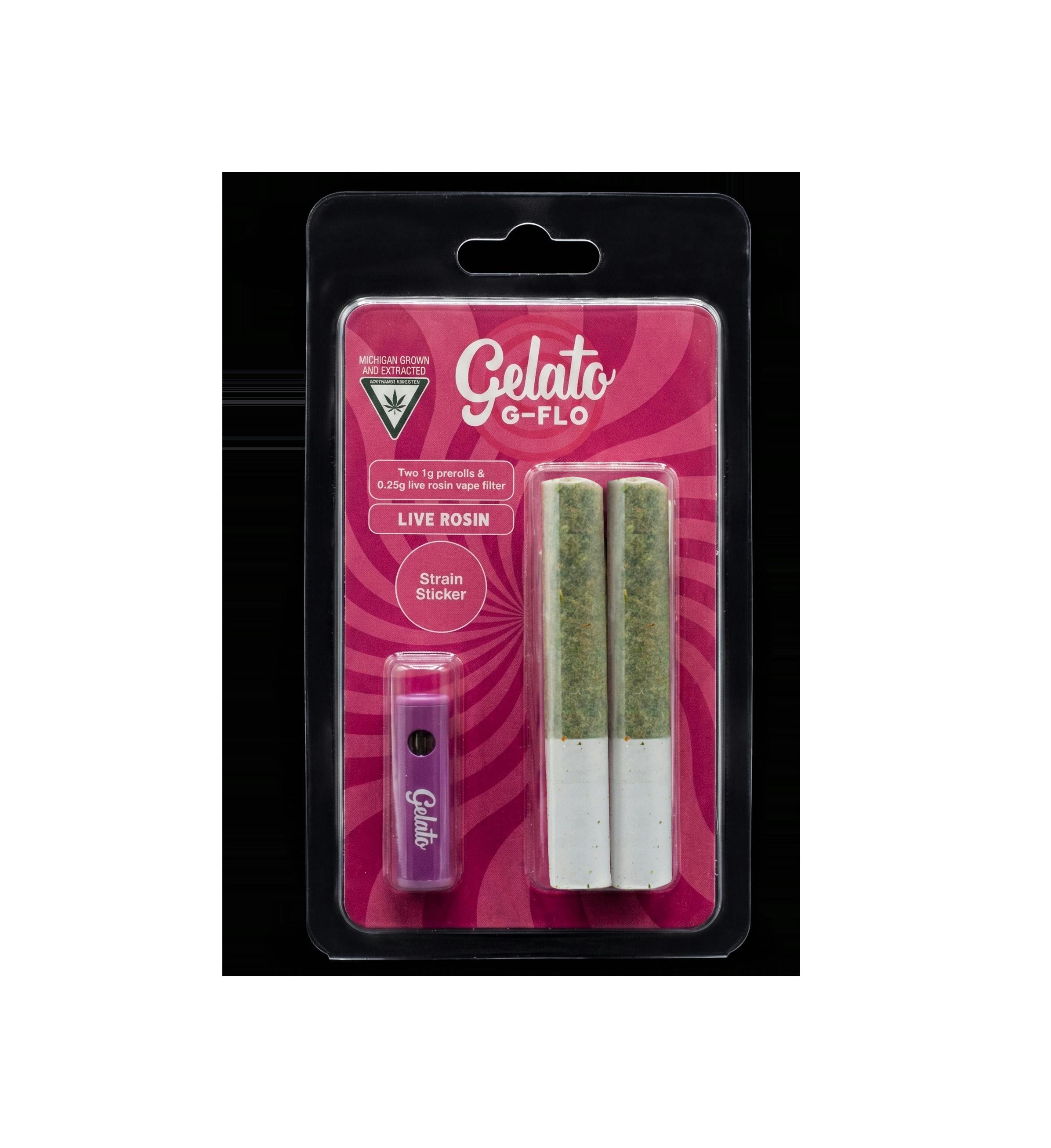 Gelato G-FLO .25 Hash Rosin Vape +2 1g Pre Roll | Dirty Laundry