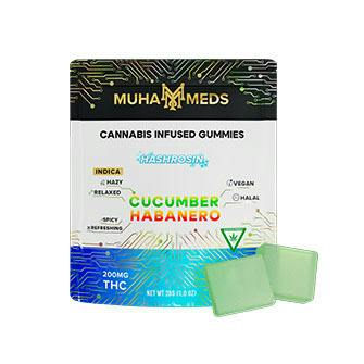Muha Meds 200mg Hash Rosin Gummies (4 Pack) | Cucumber Habanero