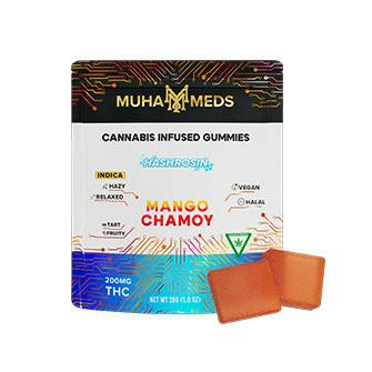 Muha Meds 200mg Hash Rosin Gummies (4 Pack) | Mango Chamoy